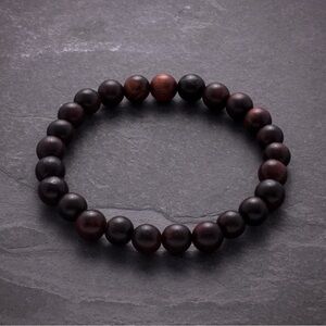 8mm Red Sandalwood Bead Stretch Bracelet